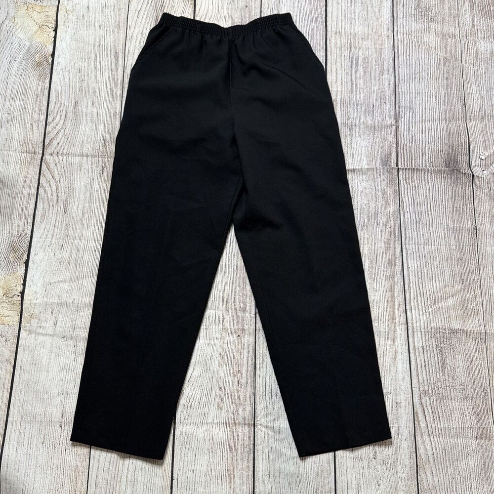 Bend Over Pull On Elastic Waist Pants ~ Sz 10P ~ Black ~ High Rise ~ 27" Inseam